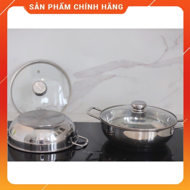 GIÁ HỦY DIỆT ! Nồi lẩu inox fivestar 3 đáy đun từ size 24/26/28 Giảm sâu