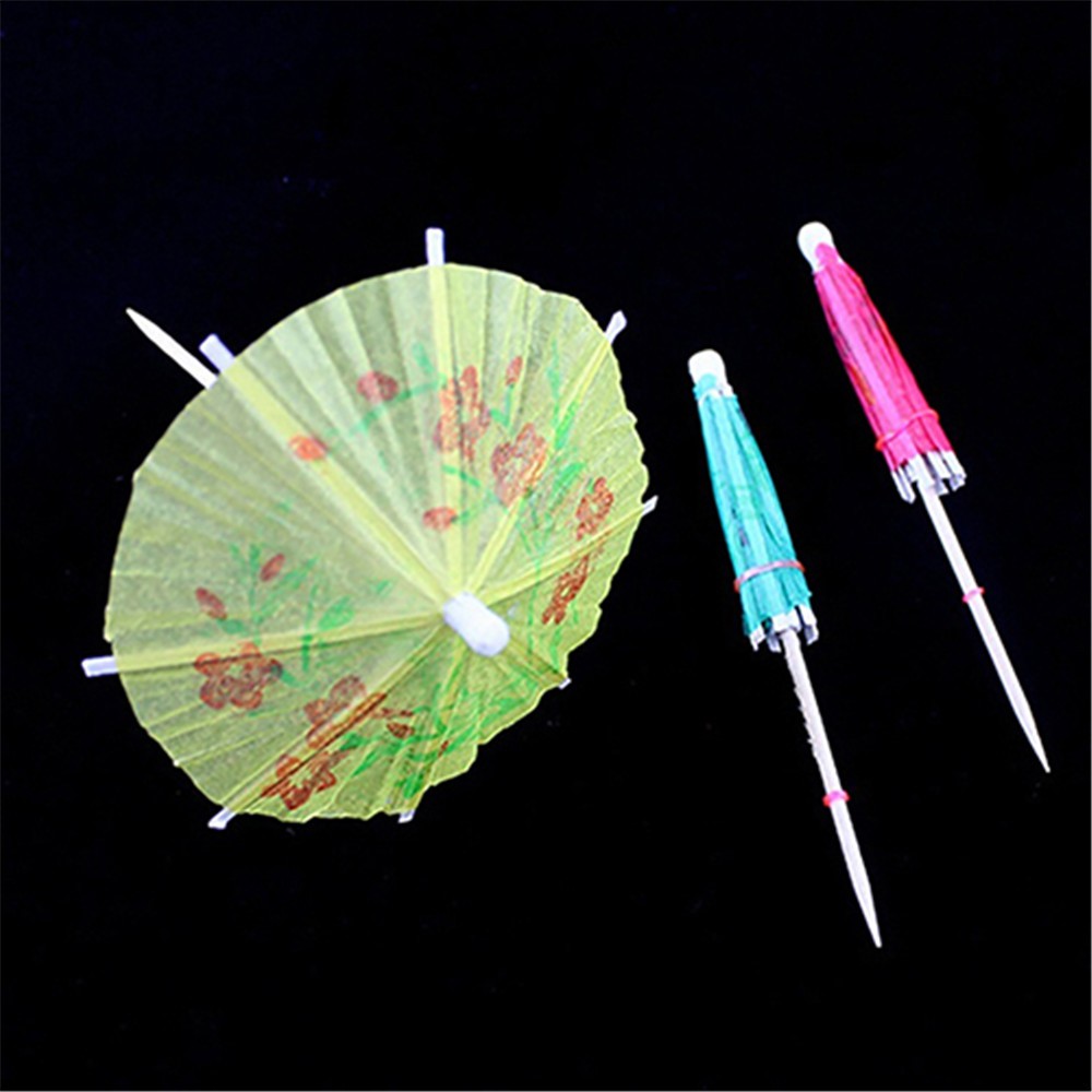 Set 20 Cây Dù Mini Nhiều Màu Sắc Dùng Trang Trí Cocktail/ Cocktail