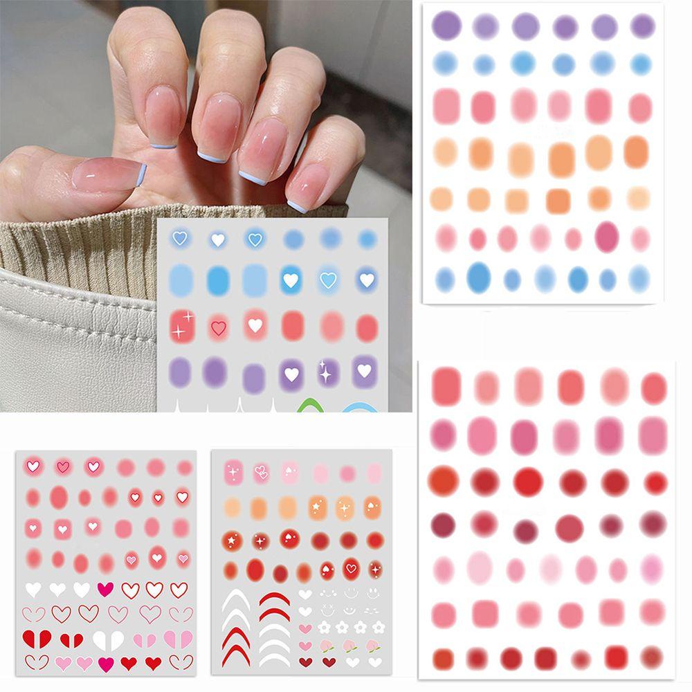 WATTLE 1 Tấm Sticker Dán Trang Trí Móng Tay Hình Đường Kẻ