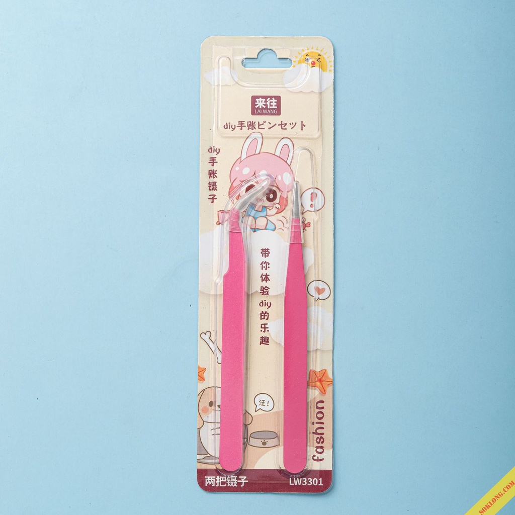 Nhíp dán nhãn gắp Sticker, linh kiện màu macaron, nhíp gắp sticker sổ tay Tuệ Minh