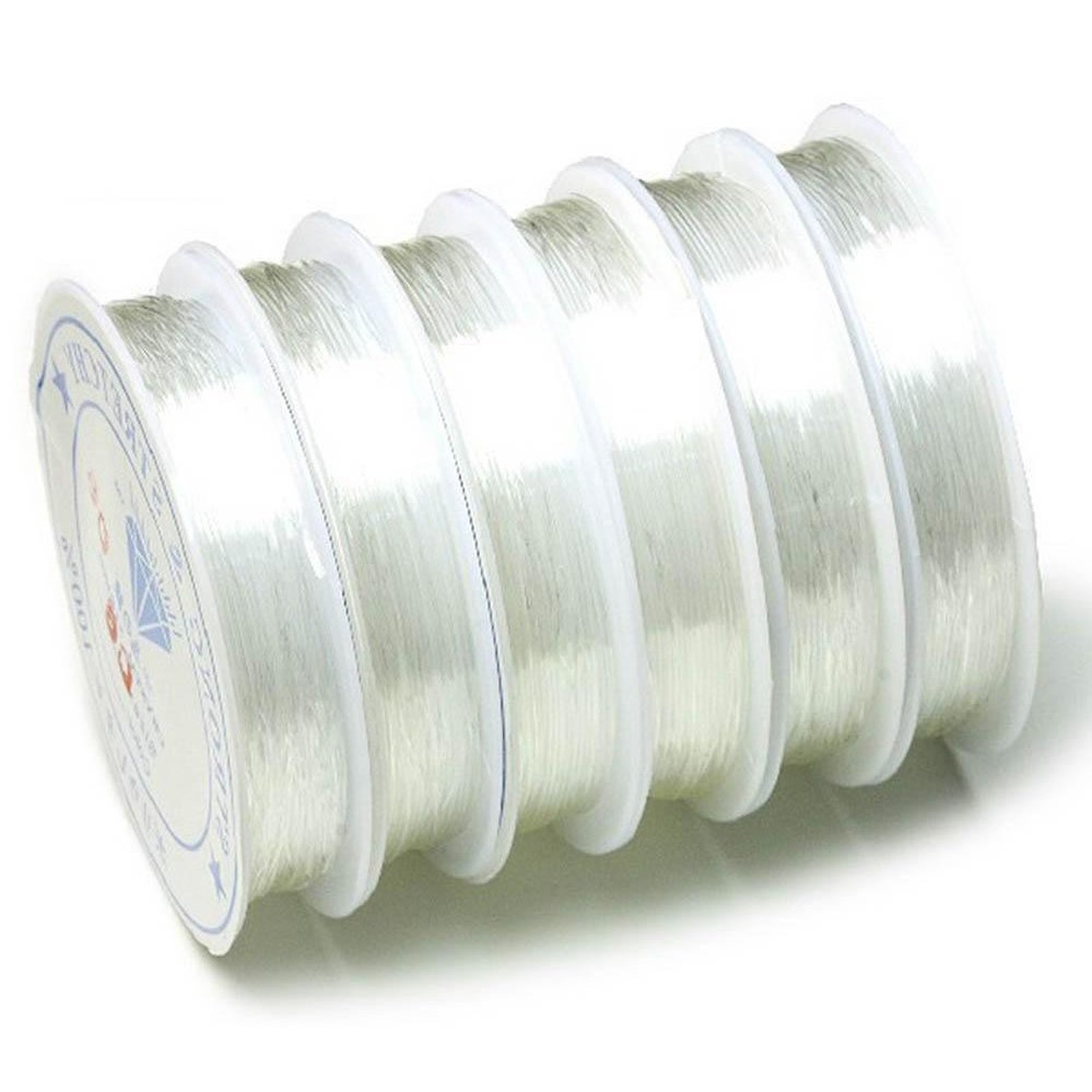 Dây cước xỏ vòng trắng, đen 1mm dài 50m loại dai, bền, đẹp dùng được nhiều lần hàng loại 1