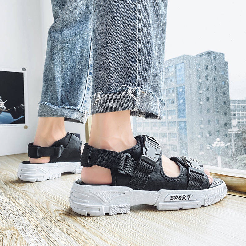 Giày sandal quai hậu đế cao su chống trượt thời trang đi biển dành cho nam