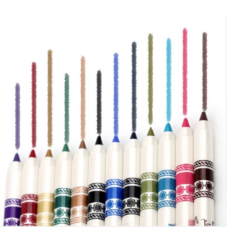 Bộ Bút Kẻ Mắt 12 Màu Lấp Lánh Dành Cho Nữ