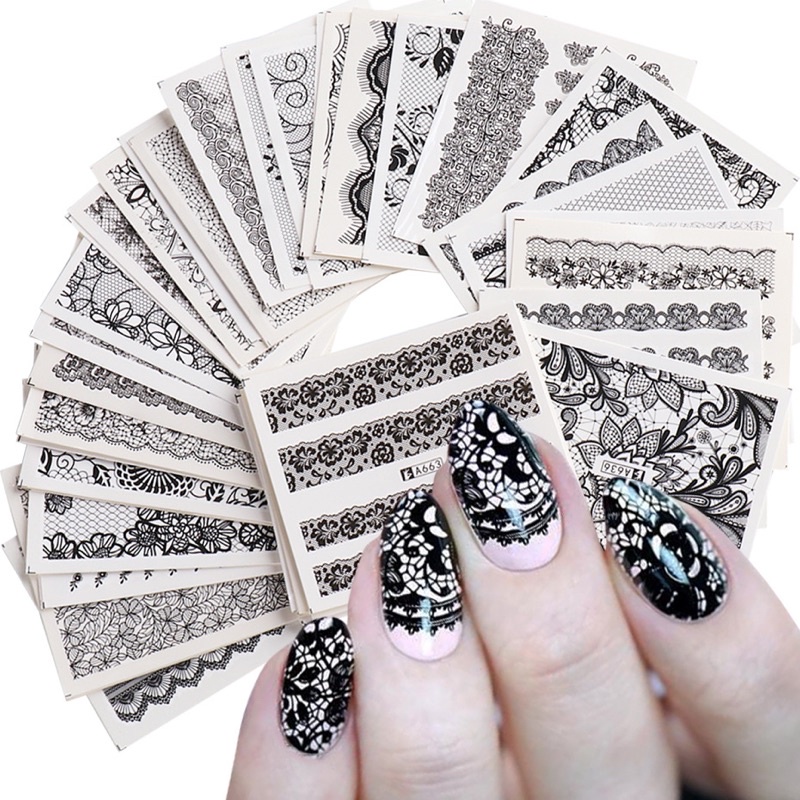 Sticker nước đen trắng, xăm nước sang chảnh