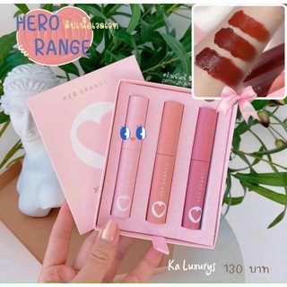 (Hàng Mới Về) Son Kem Lì HERORANGE Chống Thấm Nước Cao Cấp Set Son Môi 3 Trong 1 má hồng mĩ phẩm nội địa trung