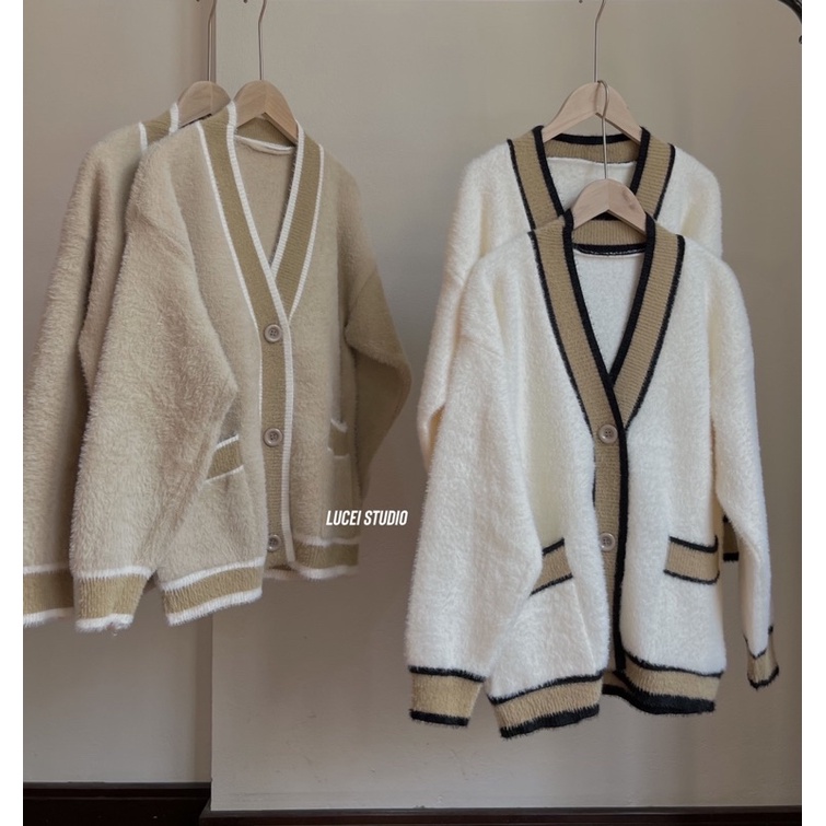 LUCEI - Áo khoác Cardigan dày dặn
