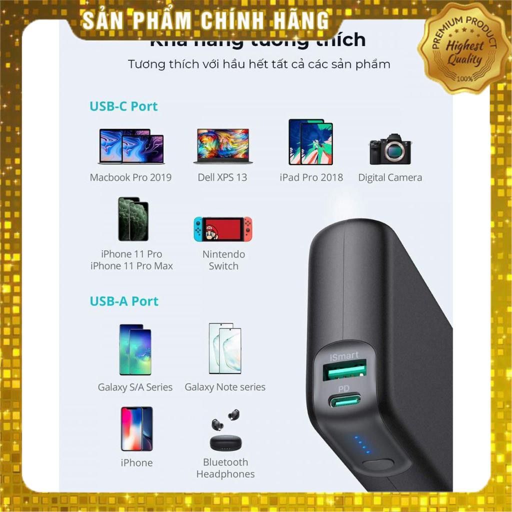 - Pin sạc dự phòng RAVPOWER RP-PB201, 20000mAh PD 3.0 60W & QC 3.0 18W