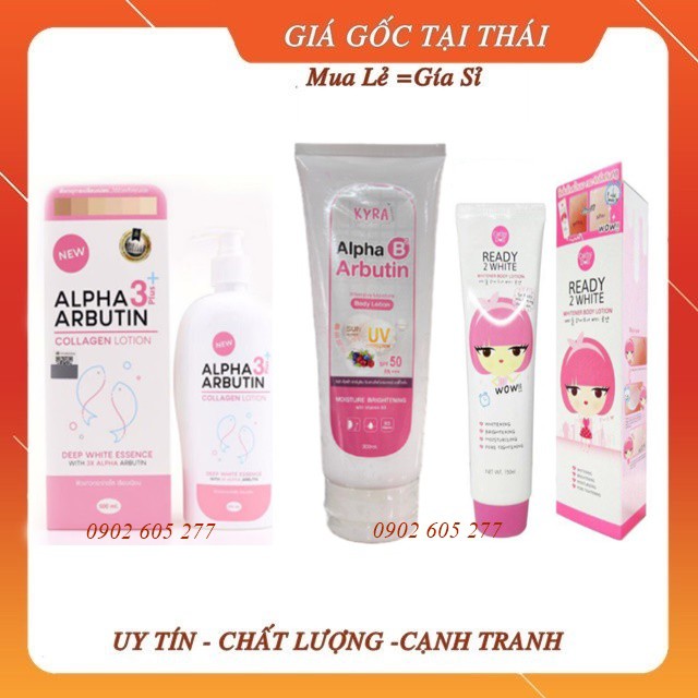 [Hàng chính hãng]Sữa dưỡng thể Collagen Alpha Arbutin, KYRA ALPHA ABUTIN B,Ready 2 White Cathy Doll Whitener Body Lotion