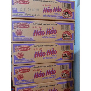 Thùng mì hảo hảo tôm chua cay