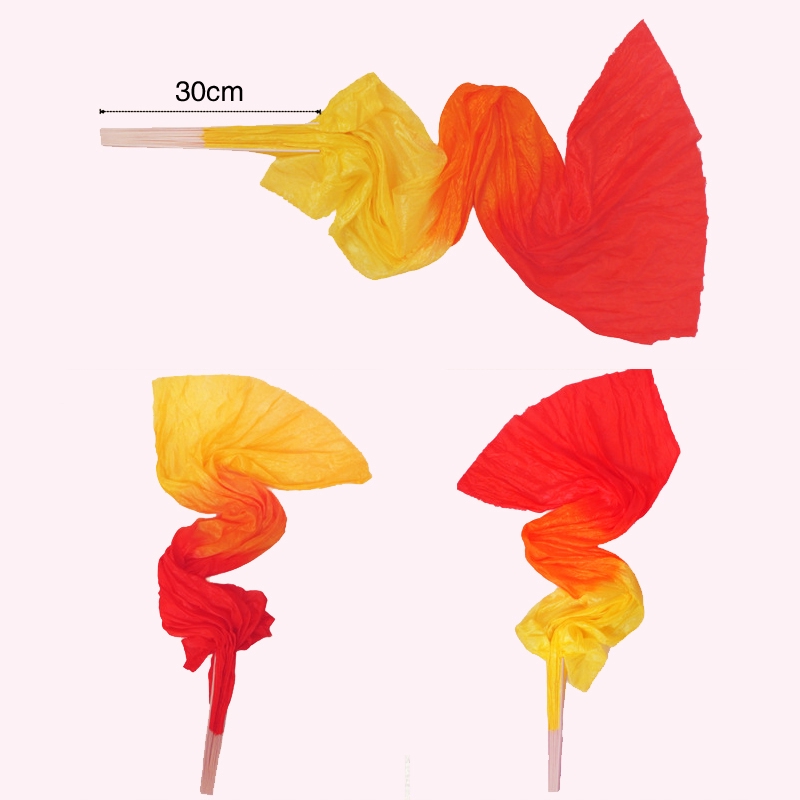 Quạt Tre Lụa Dài 1.5M Dùng Để Múa Bụng