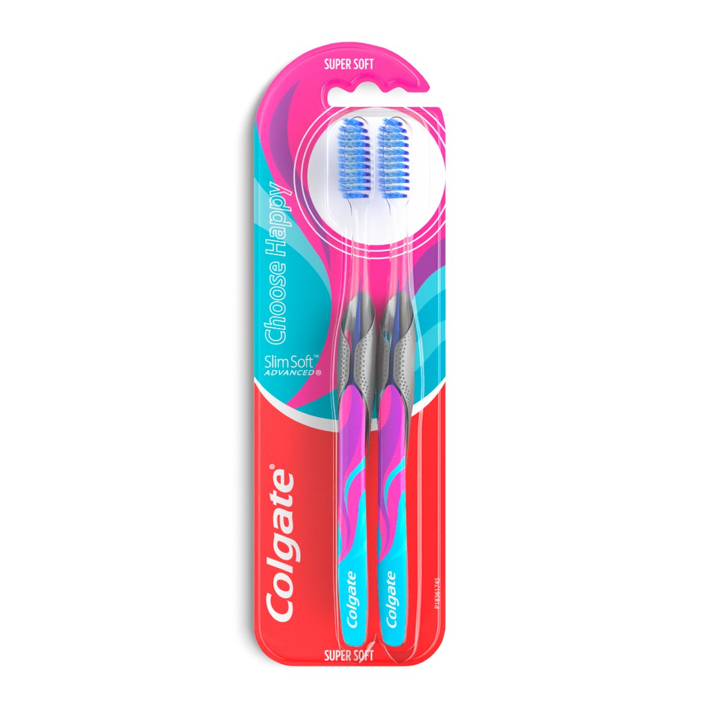 Bộ 2 bàn chải Colgate Slimsoft GenZ 4 cá tính - Choose Happy