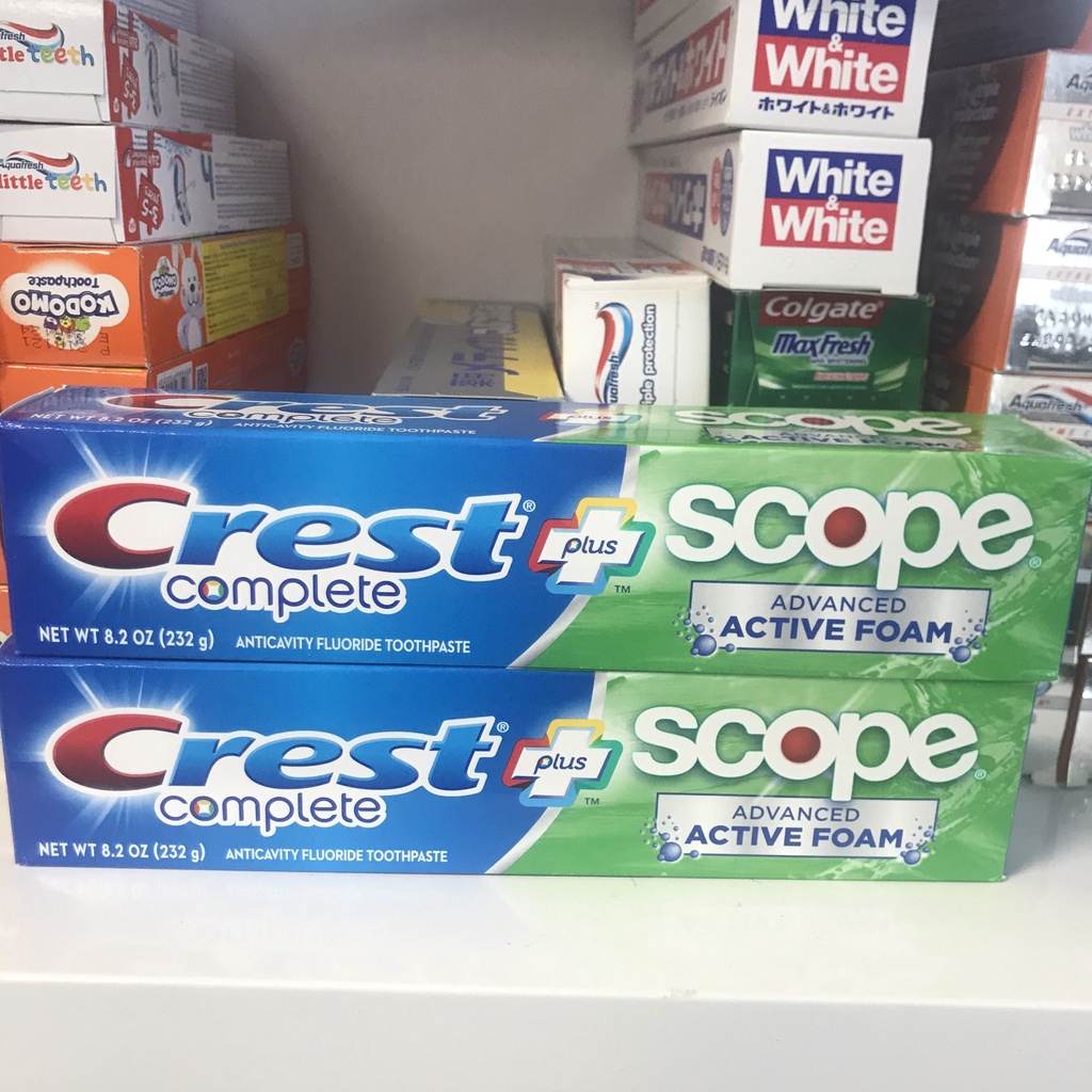 Kem đánh răng trắng răng CREST Complete Plus - Kem đánh răng thơm miệng Mỹ 232g