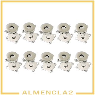 [ALMENCLA2] Set 10 Bộ Khóa Cài Nam Châm Làm Ví Da Thủ Công