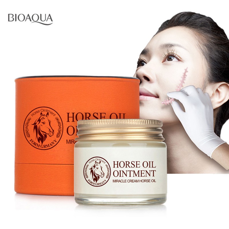 Hot Bioaqua Horse Oil Cream Anti Aging Face Body Whitening Moisturizing Face Skin Care