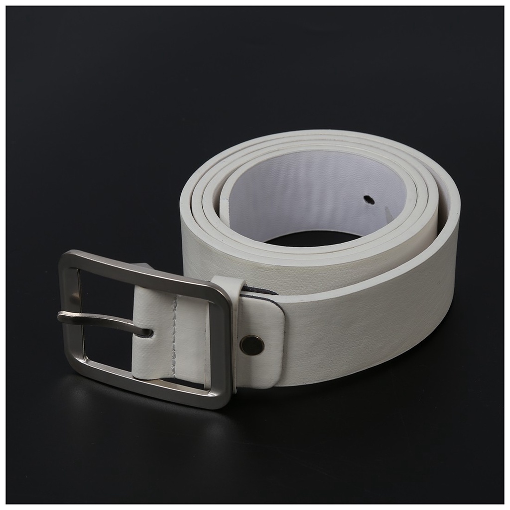 Dây thắt lưng giả da màu trắng thời trang cho nam