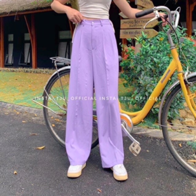 Quần culottes ống rộng khoá trước màu siêu hót | BigBuy360 - bigbuy360.vn