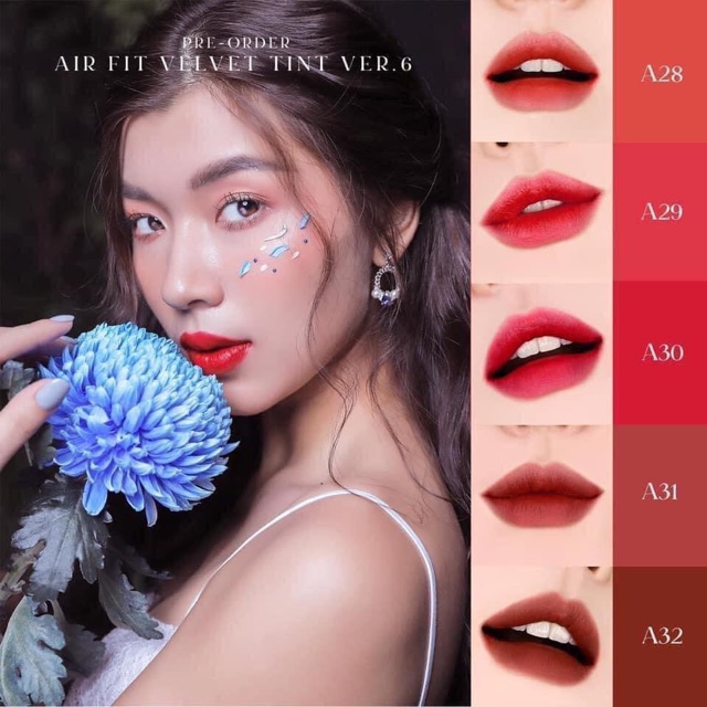 Son Kem Black Rouge Air Fit Velvet Tint Ver 6 Đủ Màu A28 -&gt; A32