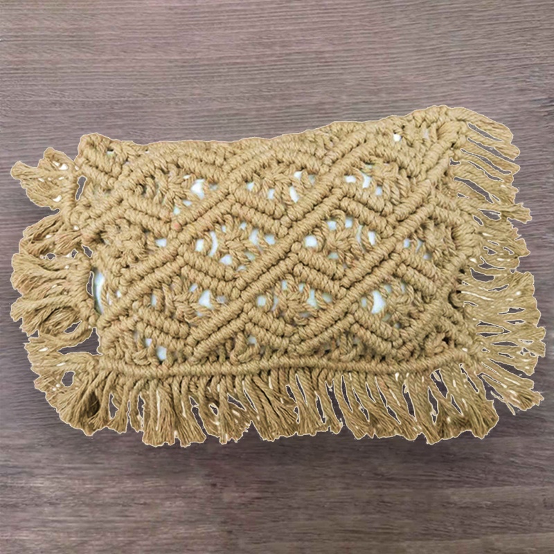 Gối Cotton Dệt Tay Phối Tua Rua Dùng Làm Phụ Kiện Chụp Ảnh Cho Bé Sơ Sinh