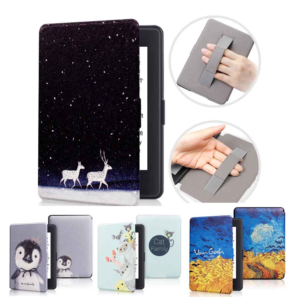 Bao da PU chất lượng cao hỗ trợ chức năng bật/tắt cho Kindle Paperwhite 1 2 3 6 inch
