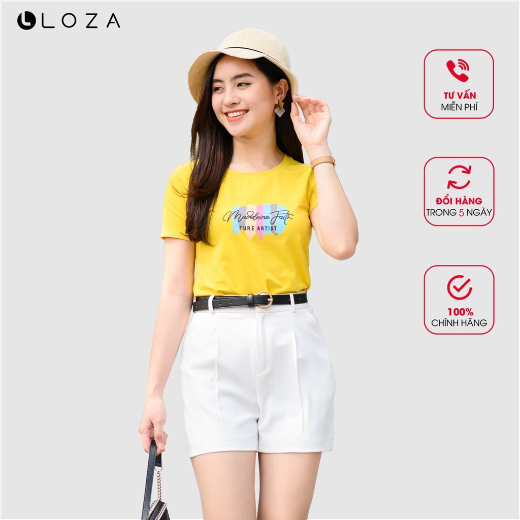 Áo phông in chữ Madeleine Faith-LOZA PT02106