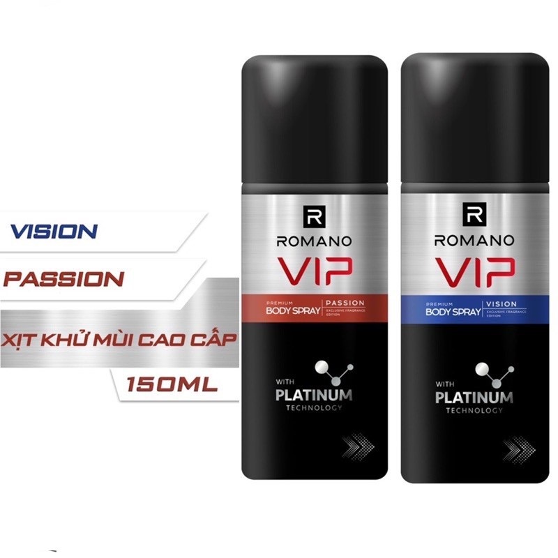 Romano VIP Xịt Khử Mùi 150ml