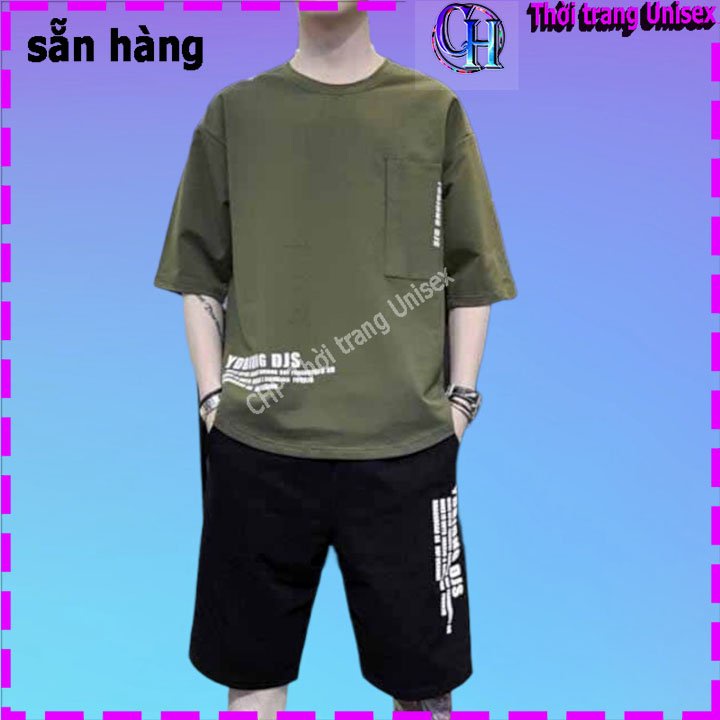 FREESHIP  Bộ thể thao mùa hè nam nữ thích hợp mặc ở nhà đi tập gym du lịch - chất liệu thun lưới mè H01