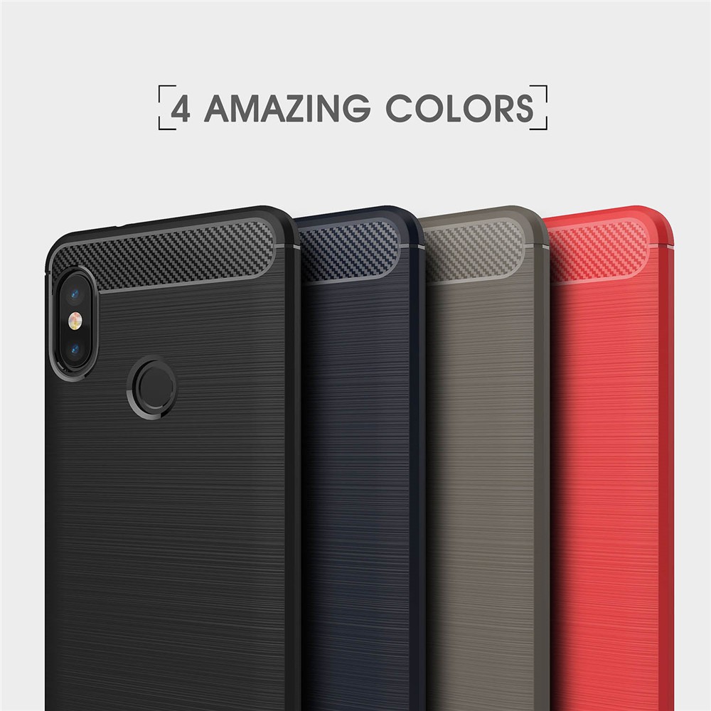 Ốp điện thoại sợi Carbon mềm siêu mỏng chống sốc/va đập cho Xiaomi Redmi Note 5 Pro 01LS