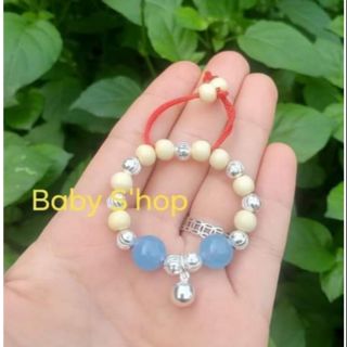 Vòng dâu tằm bi bạc bé trai