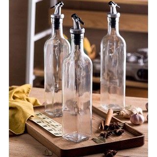 Chai rót gia vị thủy tinh vuông 250ml - 500ml - Sapata