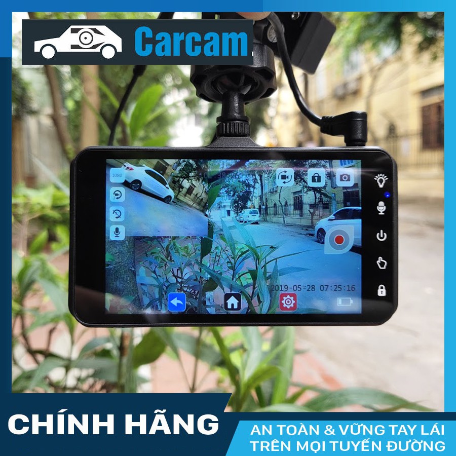 Camera hành trình ô tô K2 Touch có camera lùi + thẻ nhớ 32GB Class 10