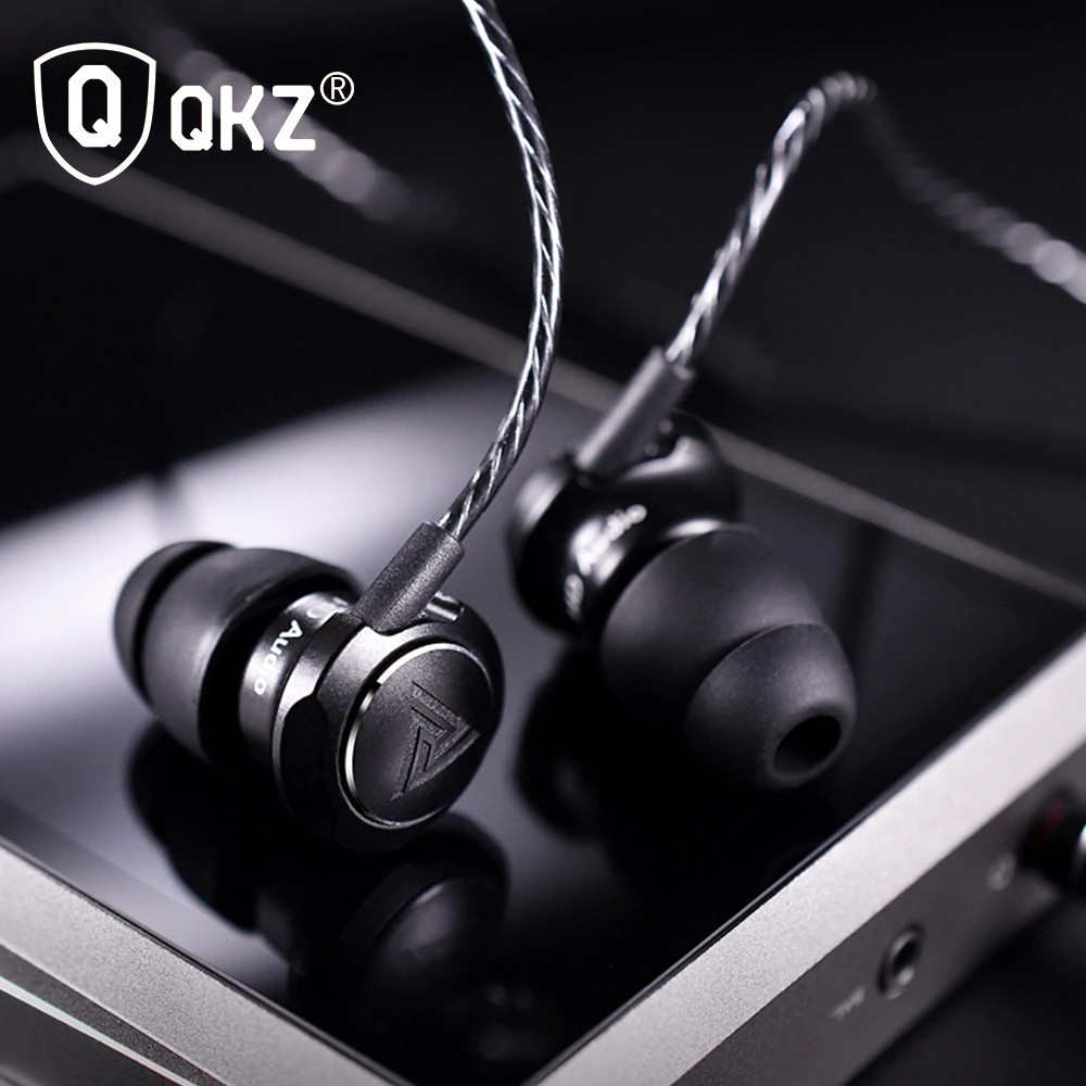 QKZ Original Stereo Earphone With Microphone In Ear Headset Bass Music Earphone For Iphone Xiaomi