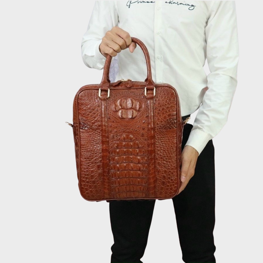 Cặp công sở da cá sấu FADODA CDCS2