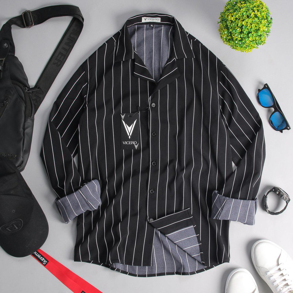 Áo Sơ Mi Nam Dài Tay Kẻ Sọc Lịch Lãm Trẻ Trung | BigBuy360 - bigbuy360.vn