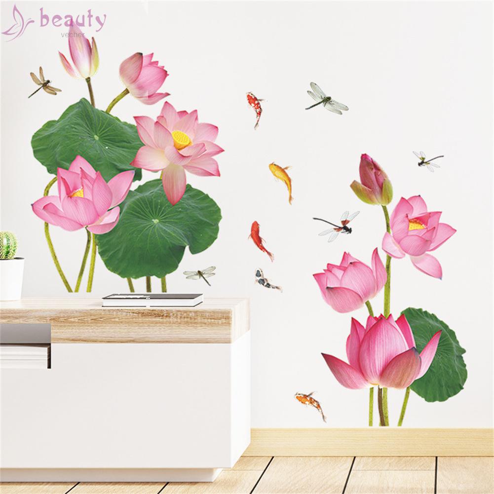 Decal Dán Tường Hình Hoa Sen