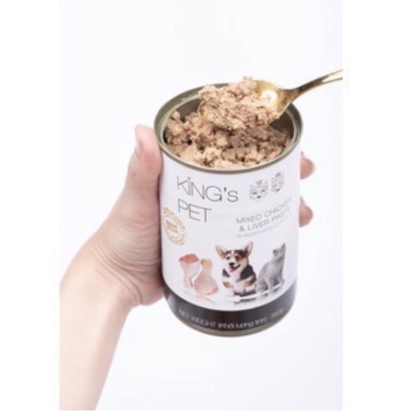 Pate KING'S PET cho Chó Mèo - Lon 380g ( 4 vị )