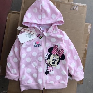 🌽Áo khoác bé gái Hồng chấm bi Disney dư xịn
