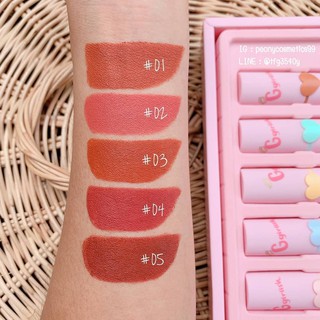 Full Set 5 Cây Son Kiss Beauty Vỏ Hồng con ngựa Unicorn Colors