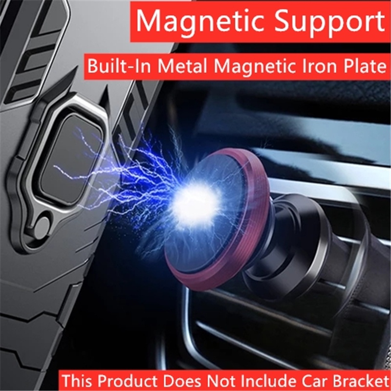 Ốp Điện Thoại Kiểu Giáp Iron Man Kèm Giá Đỡ Nhẫn Từ Tính Cho Xiaomi Mi 8 8 Pro 8 Se 8 Lite 5x 6x Mi A2 Lite A1 A2