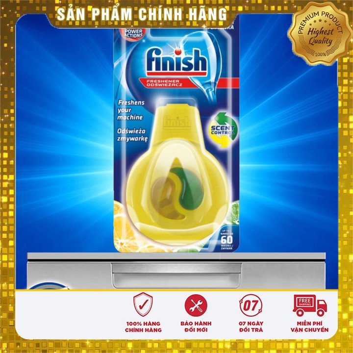 2 cục Tinh dầu treo khử mùi máy rửa bát [khuyến mại 3 Viên Finish All-in-1]