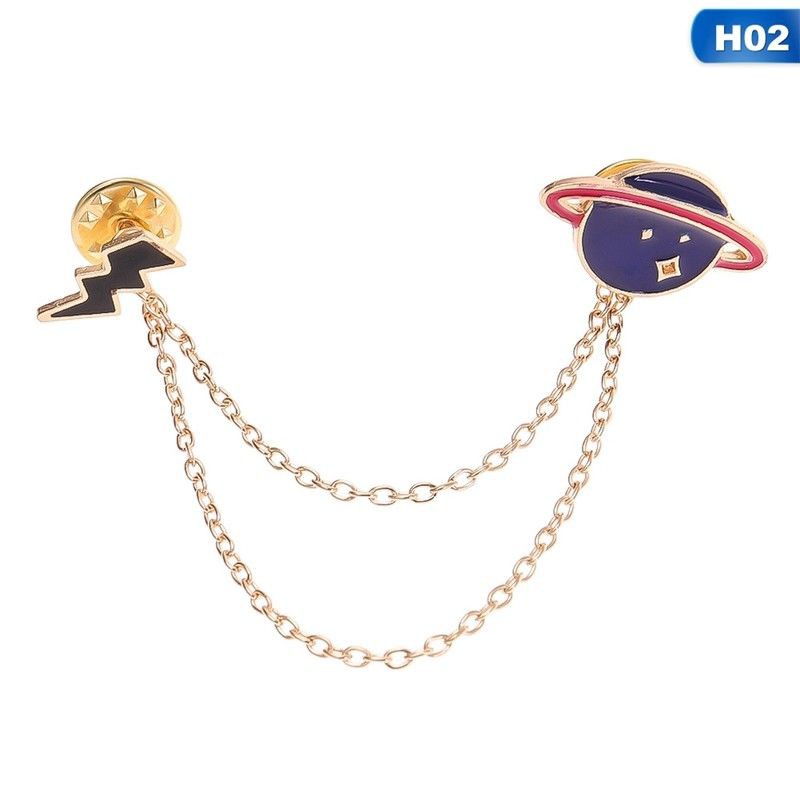 Trâm cài áo phối dây xích nhiều kiểu dáng dễ thương