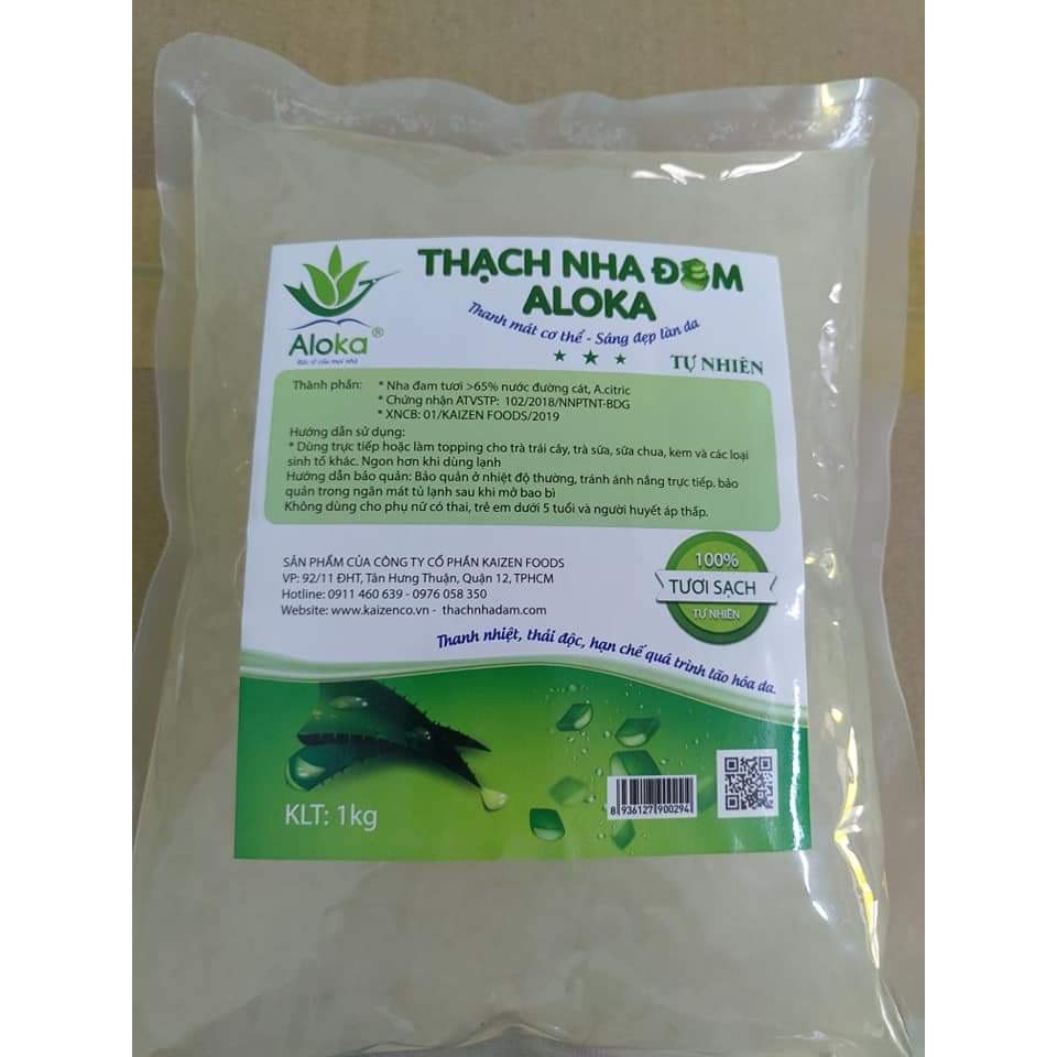 Thạch nha đam Aloka túi 1kg - topping cho trà trái cây