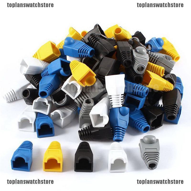 Set 50 Vỏ Bọc Đầu Nối Dây Cáp Mạng RJ45 Chuyên Dụng