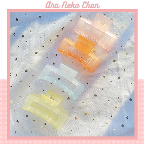 Kẹp Tóc Càng Cua Bằng Nhựa Vuông Màu Pastel