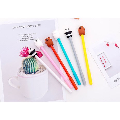 B37 bút ba anh em gấu bút we bare bear bút bare bear cute viết gel