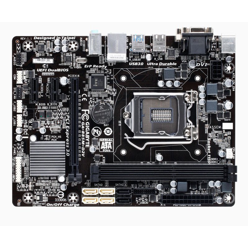 Bo mạch chủ Main Gigabyte B85M-D2V - Hàng Cty - Bảo hành 36 tháng
