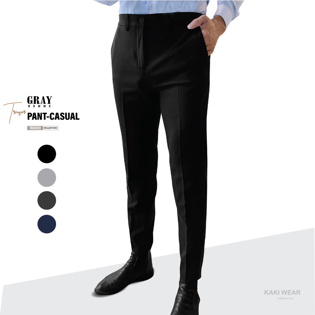 Quần Âu Nam Công Sở  GRAYHOMME Dáng Ôm, Đứng Phom, Lịch Lãm, Co Giãn Nhẹ