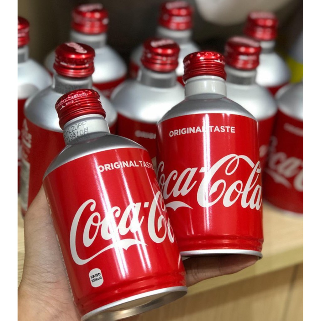 Coca Cola Nhật Bản chai nhôm nắp vặn 300ml