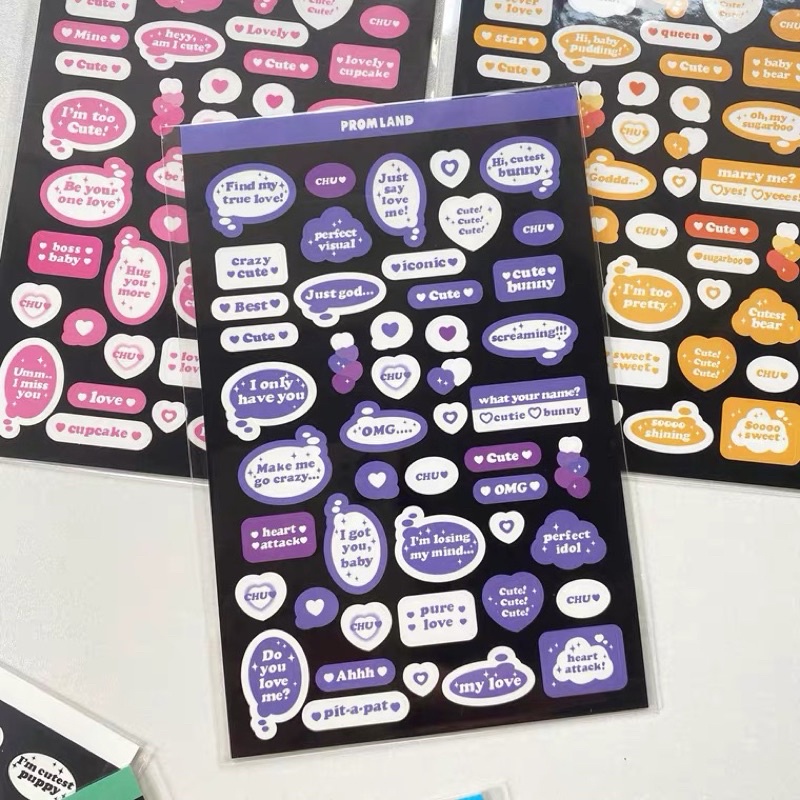 Sticker Chữ Màu Pastel Decor Sổ, Toploader Dễ Thương