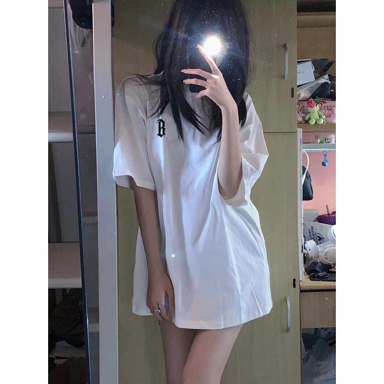 Áo thun Xiaozhainv tay ngắn dáng rộng phong cách hip hop thời trang mùa hè cho nữ