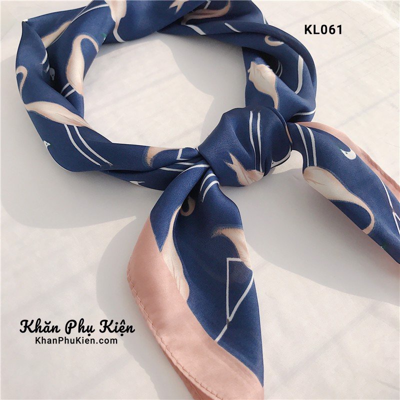 Khăn bandana quấn làm áo Blackpink cao cấp 70 70x70cm turban lụa vuông quàng cổ quấn tóc nữ đẹp